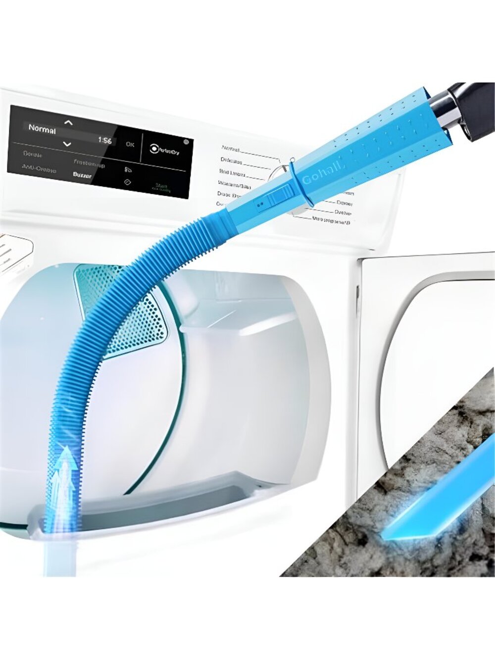 Dryer Vent Cleaner Kit - Flexible Dryer Lint Vacuum Hose Attachment - G